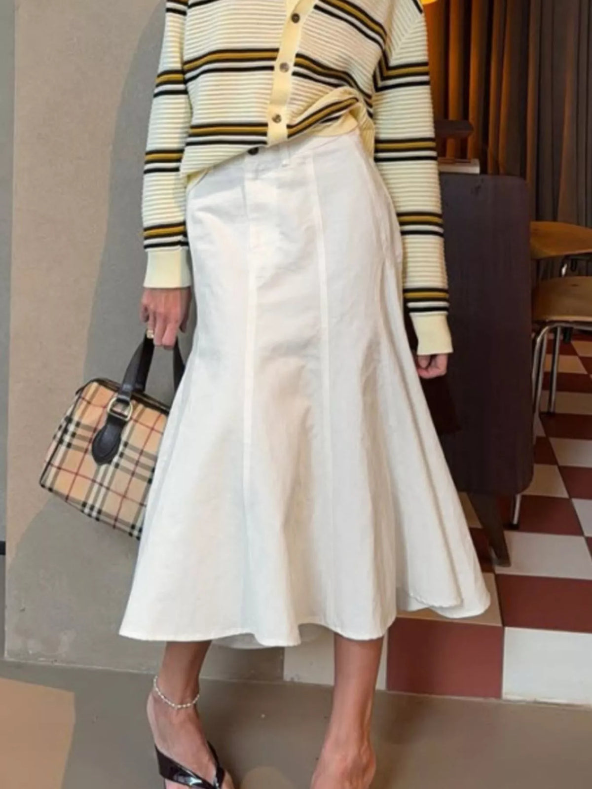 High-Waisted Mermaid Midi Skirt