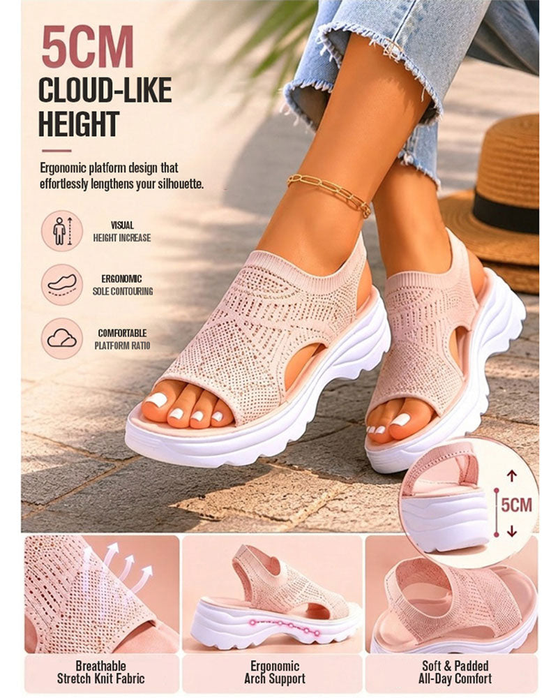 Breathable Mesh Platform Sandals