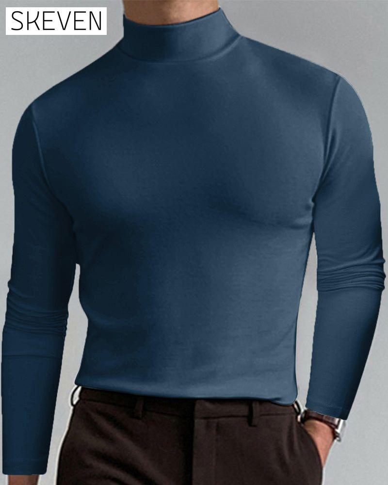 Herren-Langarmshirt mit schmalem Ausschnitt