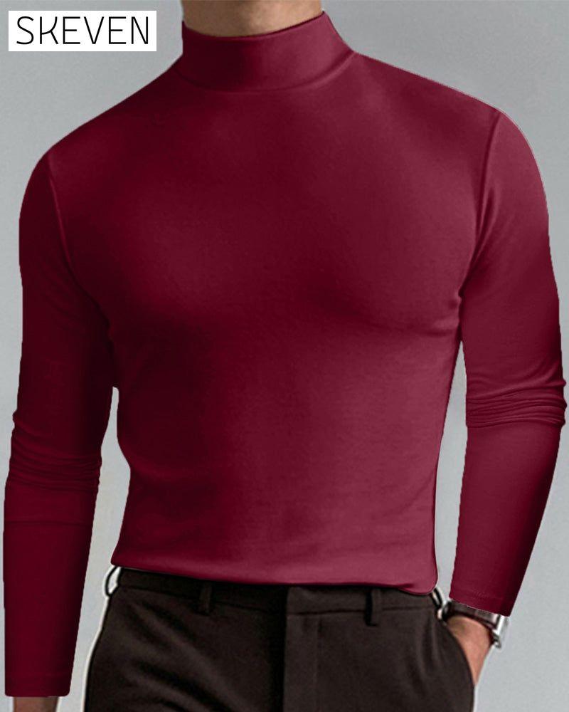 Herren-Langarmshirt mit schmalem Ausschnitt