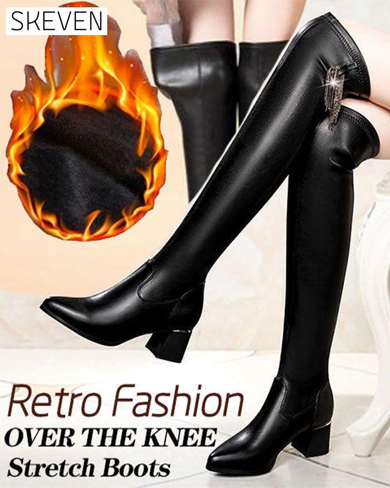 🔥 LETZTER TAG ANGEBOT 🔥🌸✨ Warme Lederstiefel für Damen