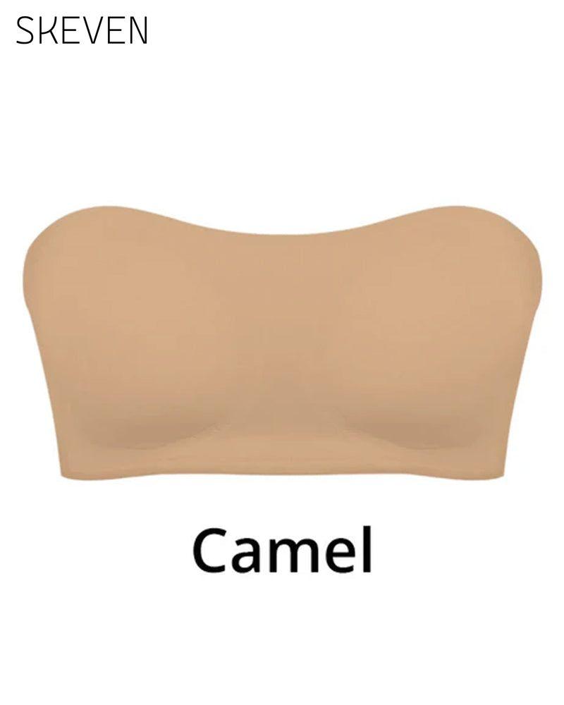 Soutien-gorge sans bretelles et sans armatures avec fermeture croisée sur les côtés