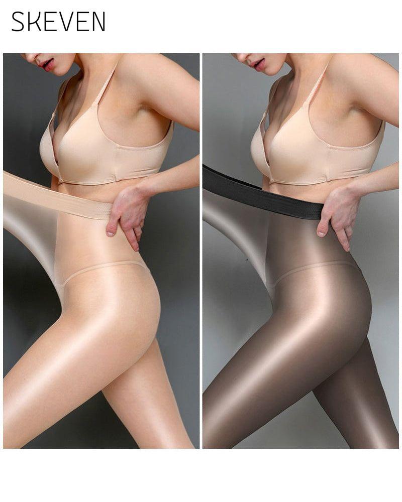 Collants transparents brillants pour femmes
