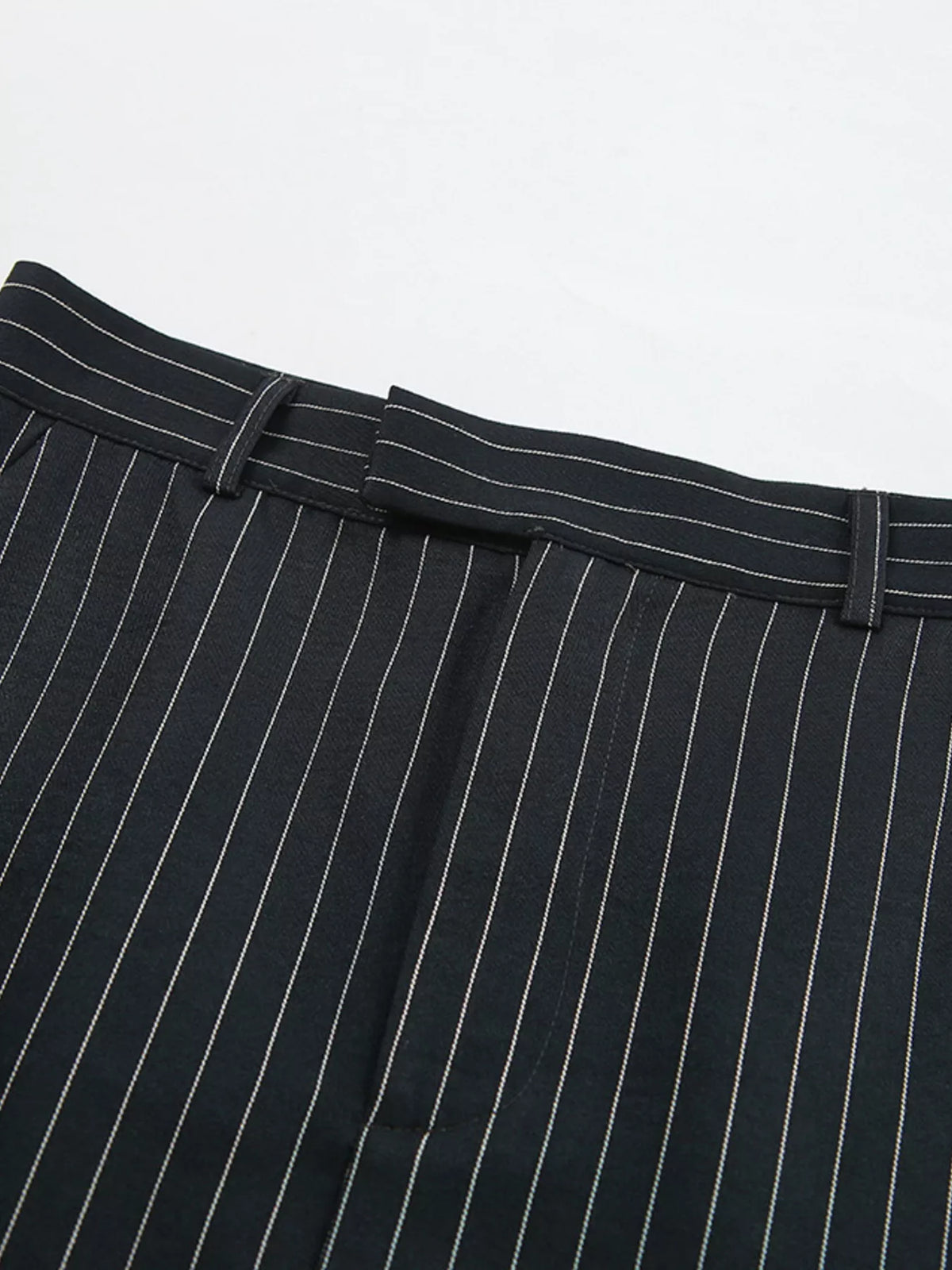 Slit Striped Maxi Skirt