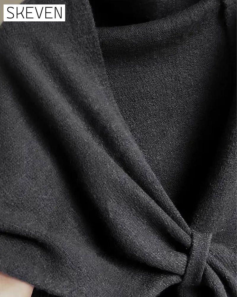 Fashion Solid Triangle Shawl Cloak