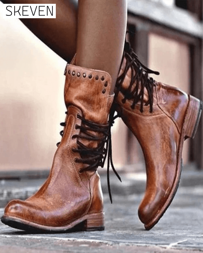 🔥 Latest 2025 🔥 Vintage Women's Boots With Side Lacing