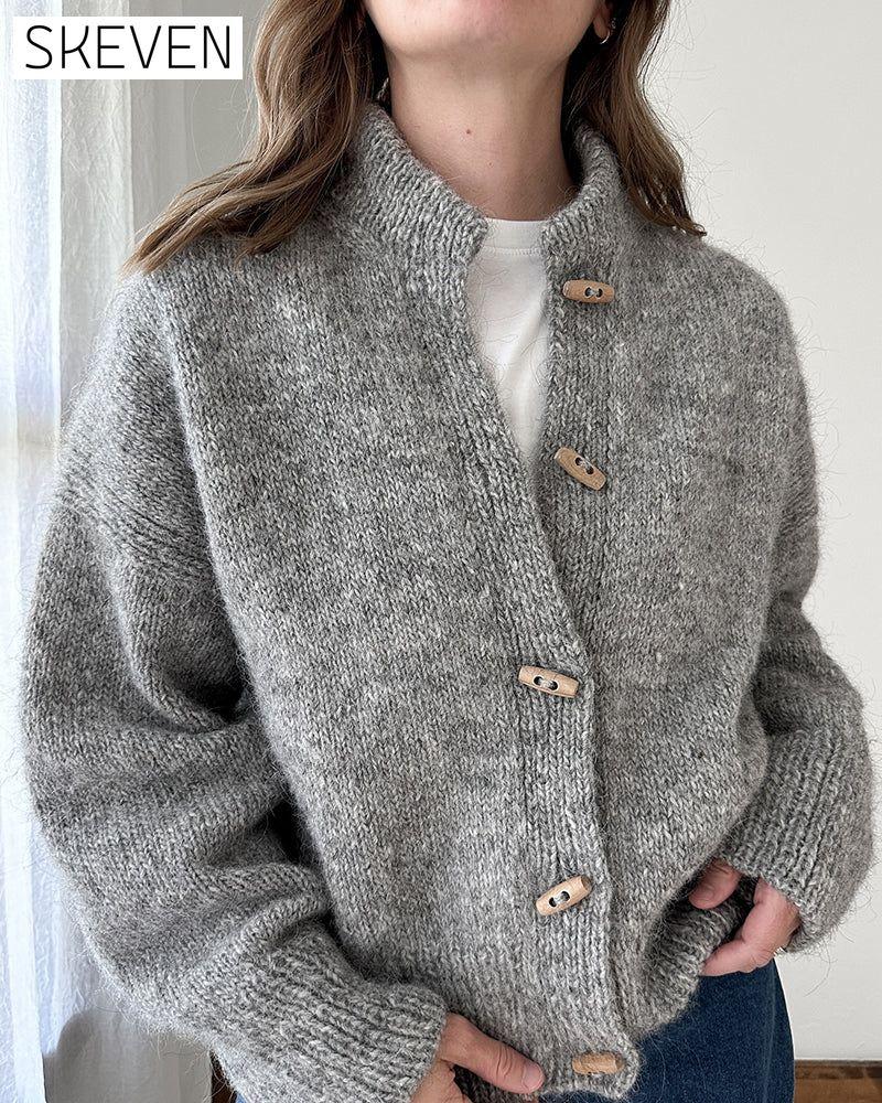 Stand collar horn button solid color cardigan 2024 f/w cardigans