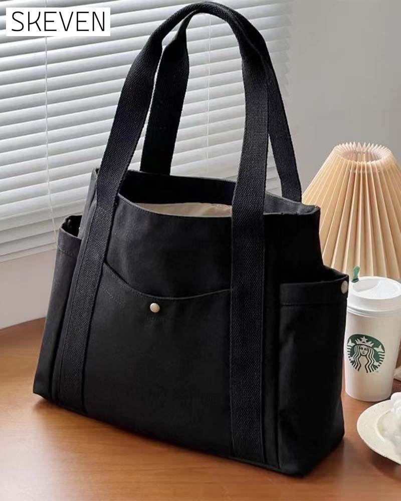 Geräumige Canvas-Tasche mit zwei Tragegriffen