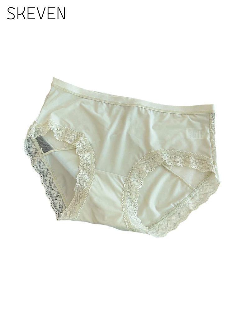 Damen-Slip aus weicher Spitze mit mittelhohem Bund