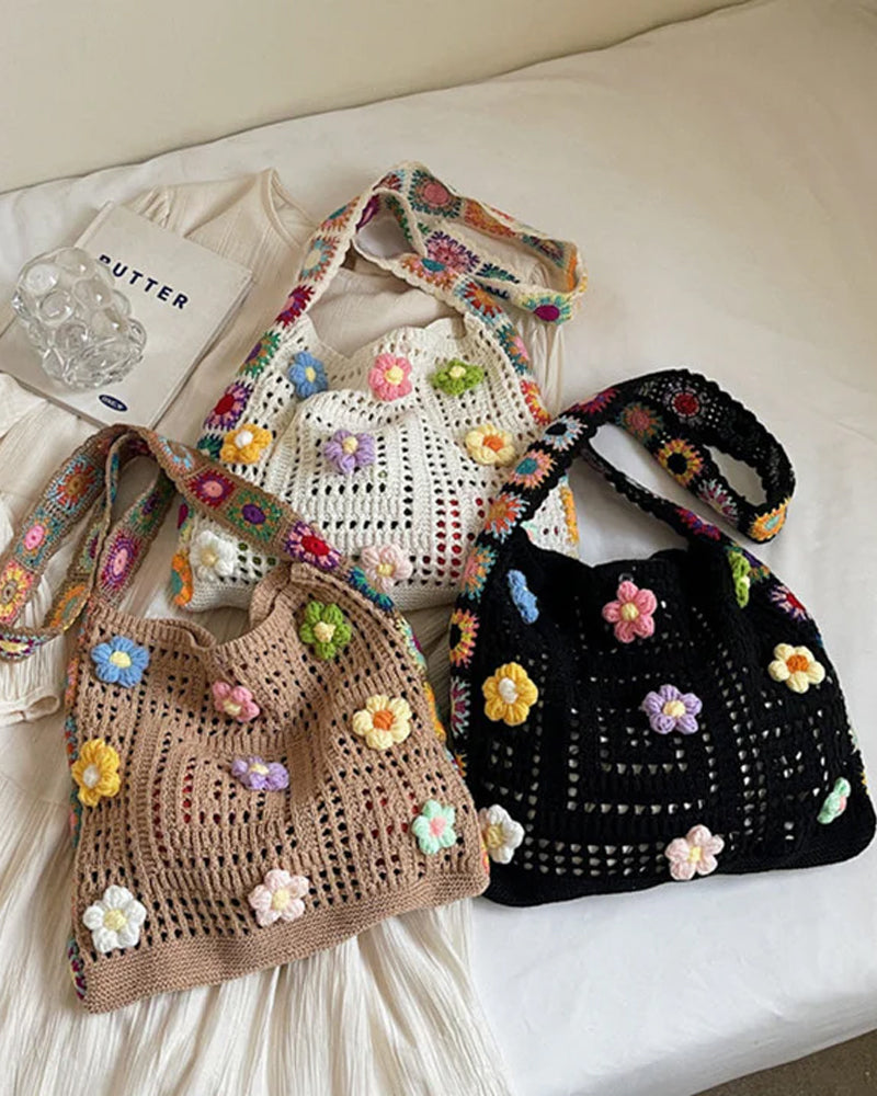 Women'S Ethnic Crochet Crossbody Bag