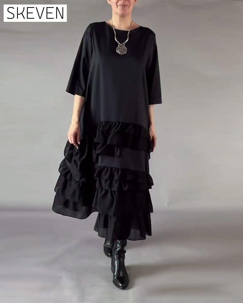 Round Neck Double-Layered Dress
