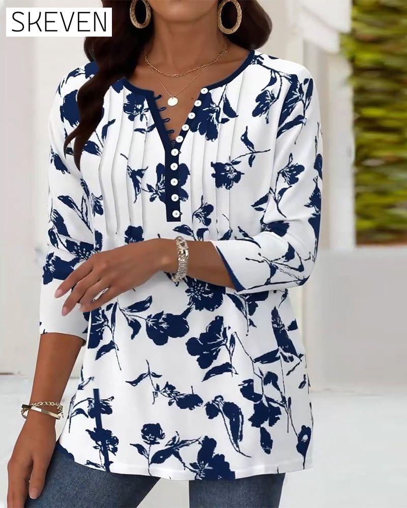 Modische Bluse mit Knopfdruck