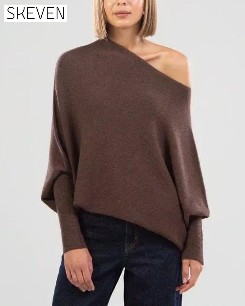 Innovative Asymmetric Draped Knitwear Apparel