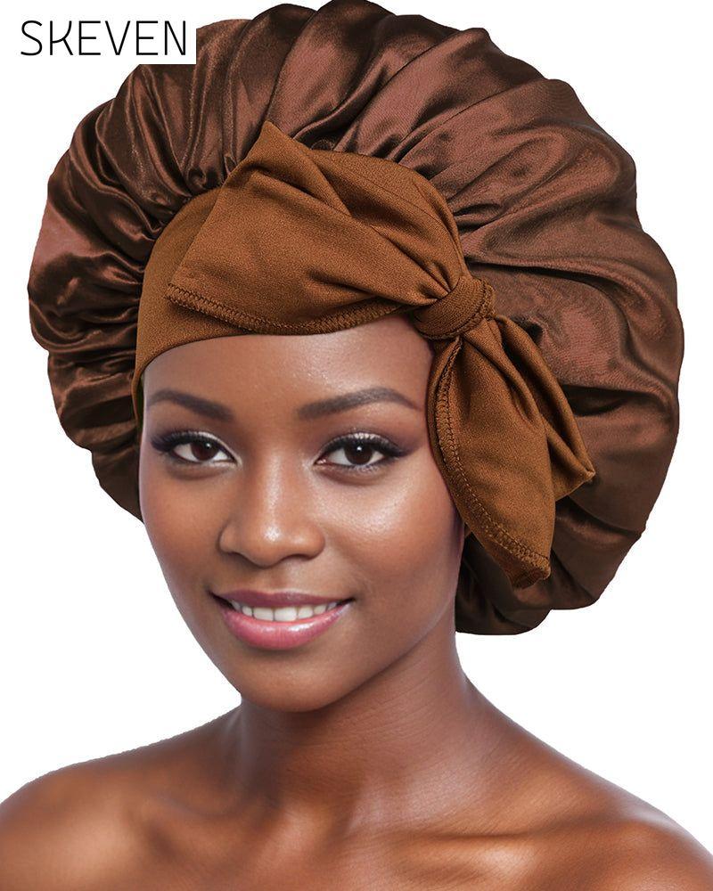 Silk night sleeping cap bonnet