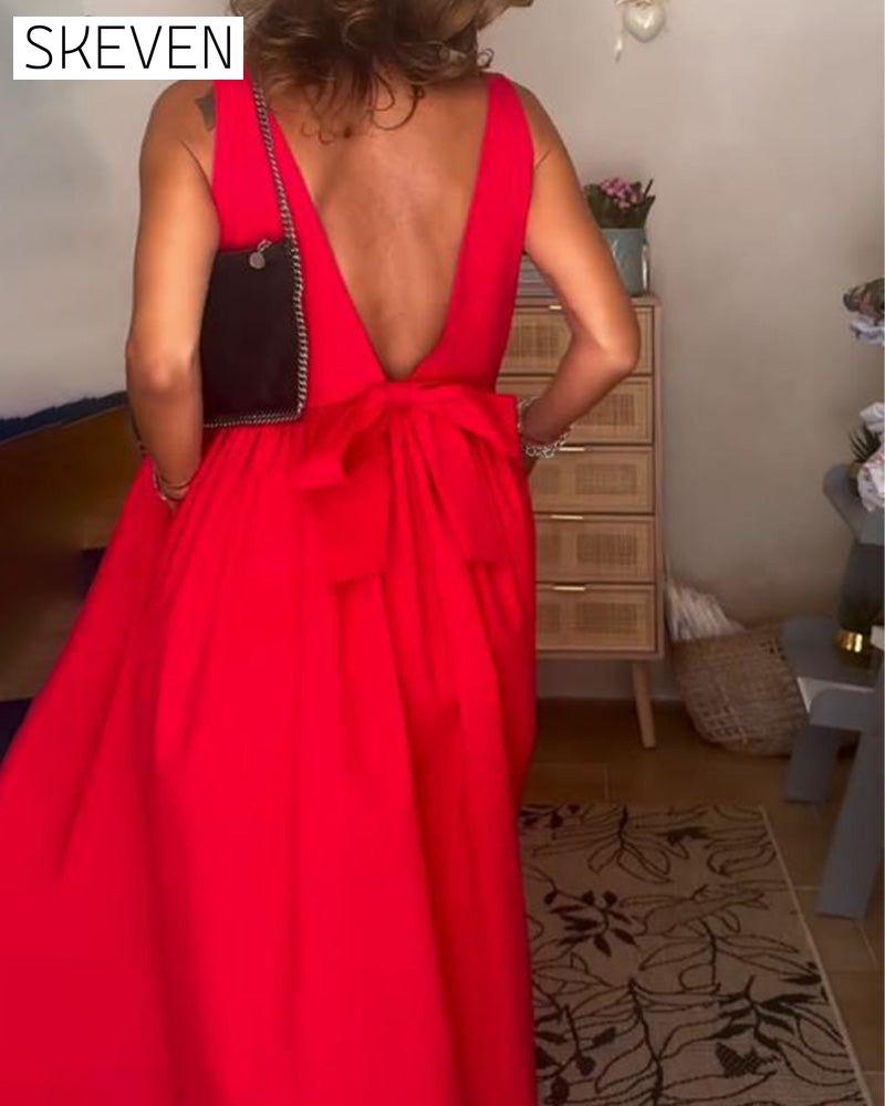 Backless Bow Dress