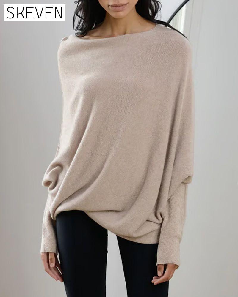 Innovative Asymmetric Draped Knitwear Apparel