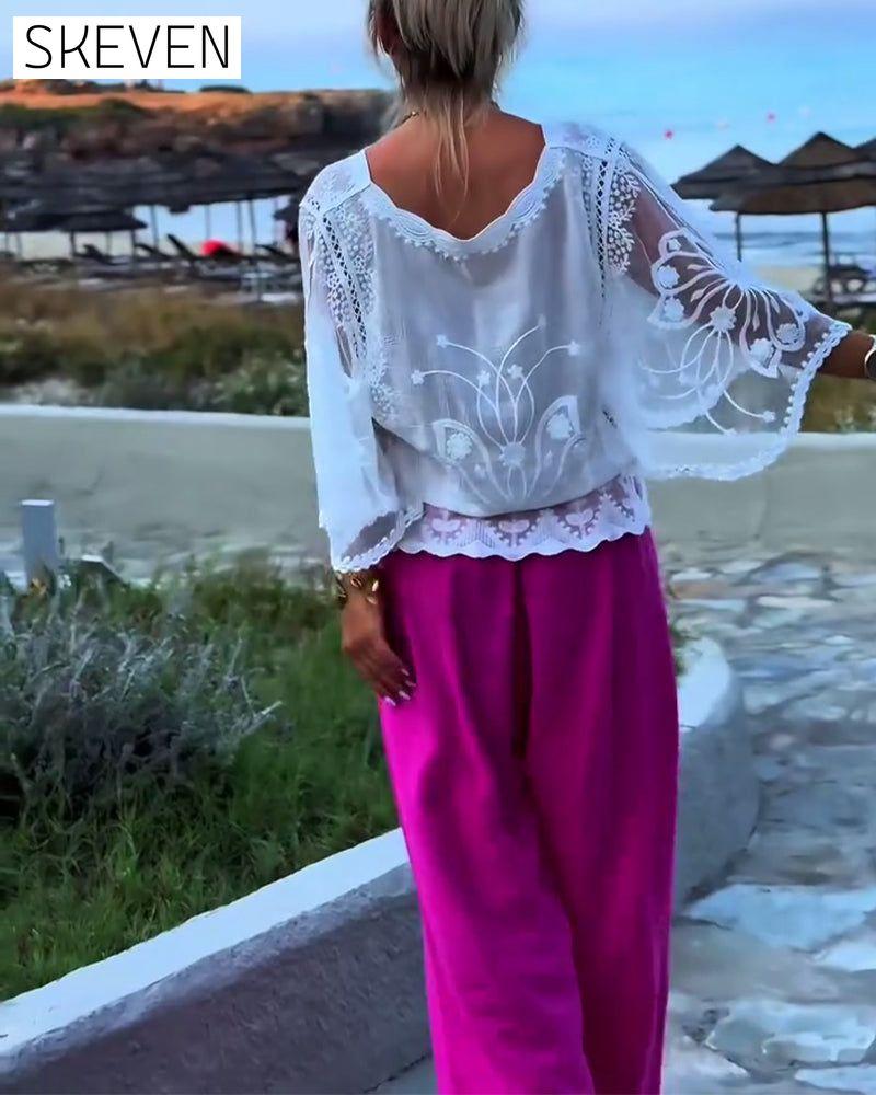 Blouse tendance unie