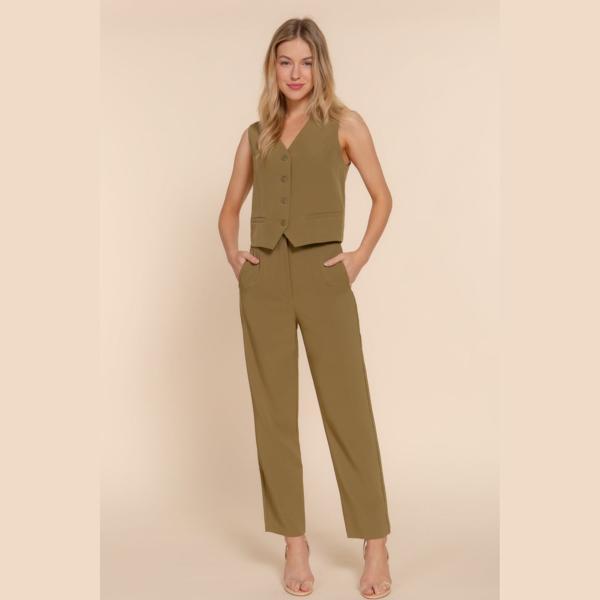 VacationGrabs Chic High Waisted Dress Pants for Women