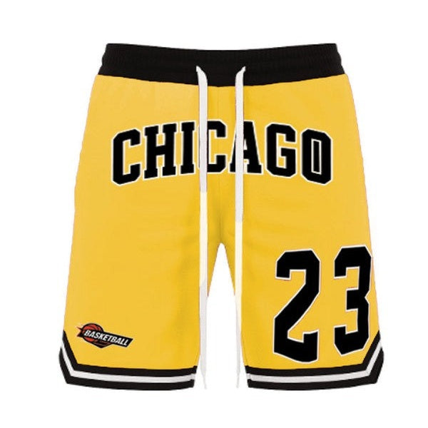 VacationGrabs Men's 23 Chicago Basketball Shorts Blue