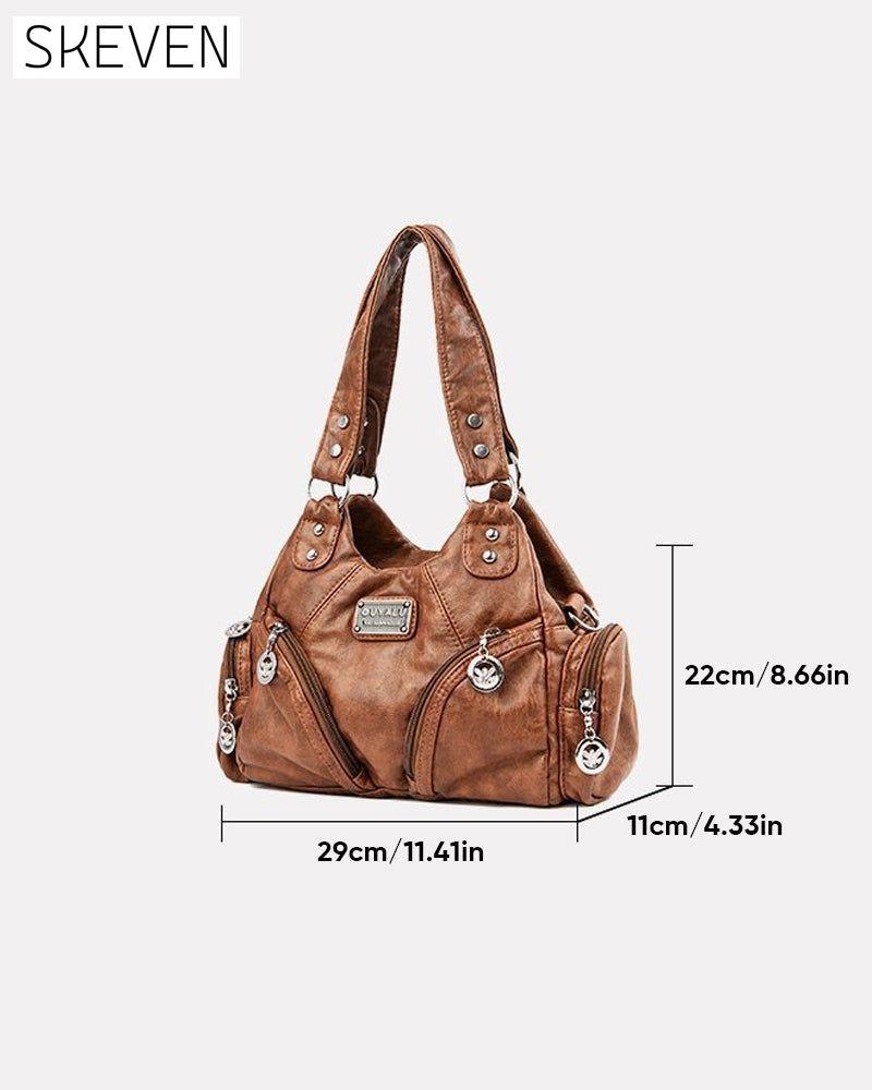 Vintage-Handtasche aus weichem Leder, Umhängetasche