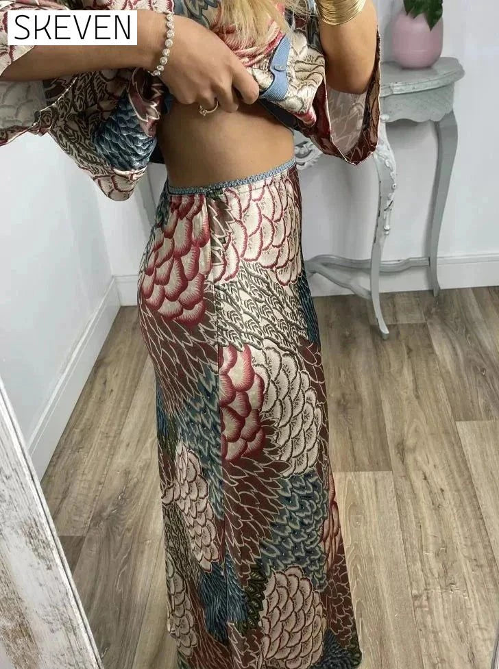 Elegant V-Neck Two-Piece Dress casual dress casual dresses dress DRESSES maxi dress two TWO PIECES SETS TWO-PIECES