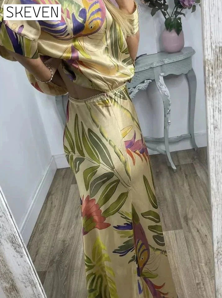 Elegant V-Neck Two-Piece Dress casual dress casual dresses dress DRESSES maxi dress two TWO PIECES SETS TWO-PIECES