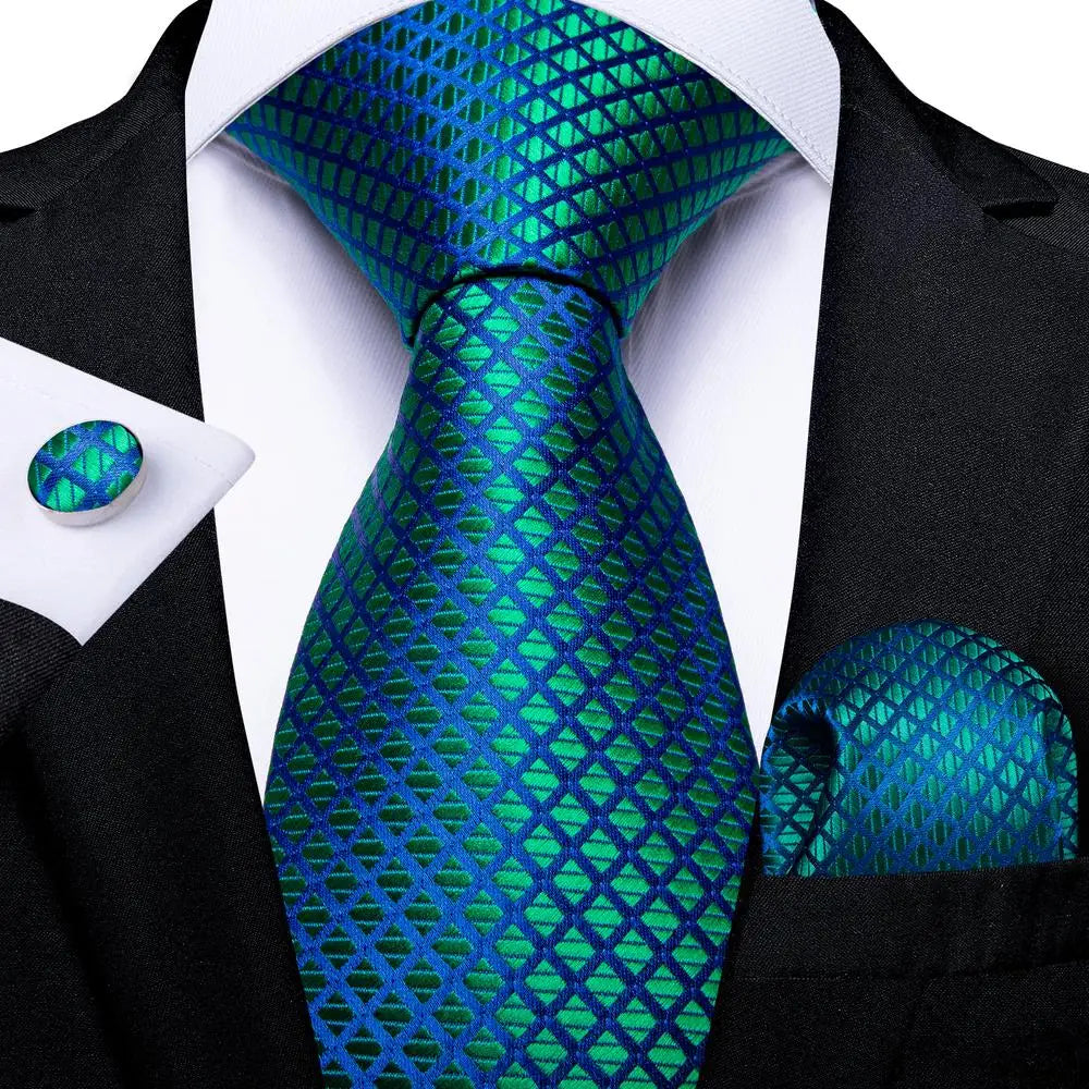Men's Blue Cufflinks Cufflinks Set with Ties