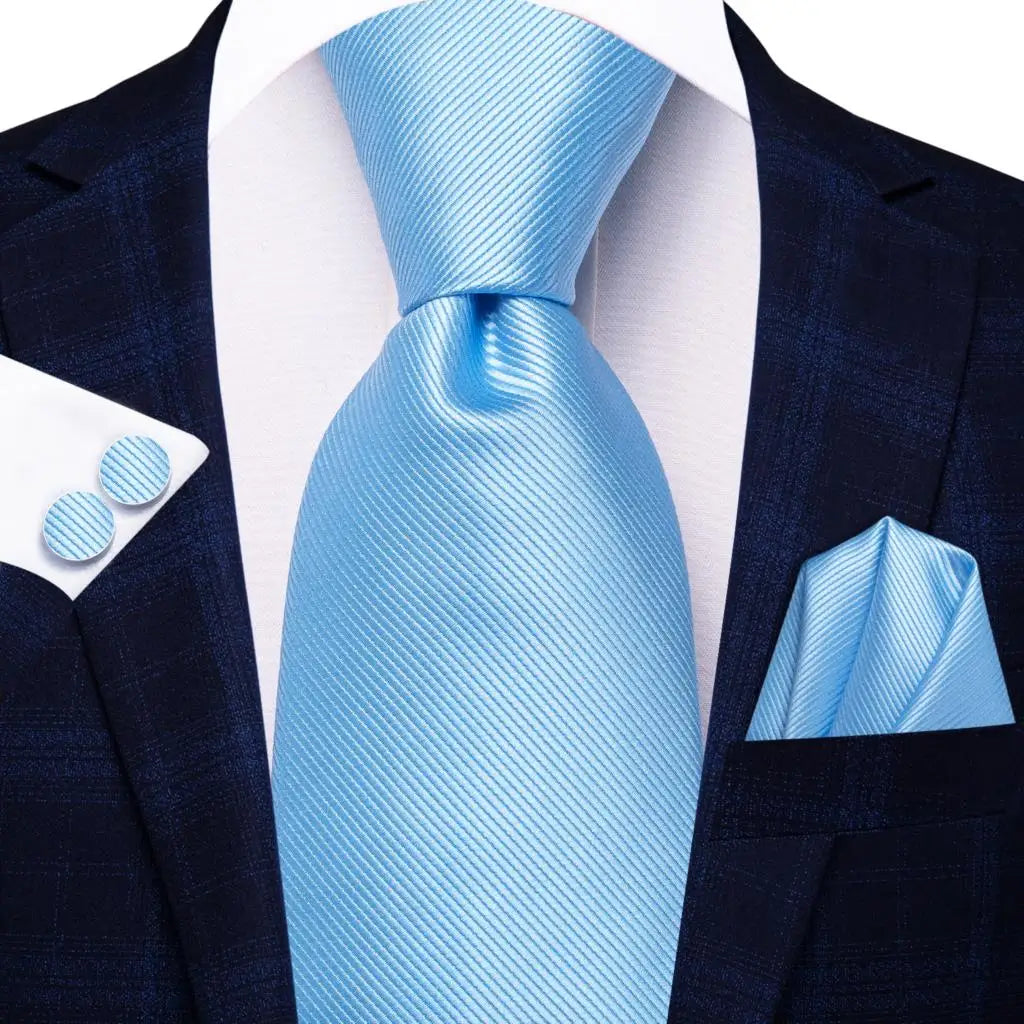 Men's Blue Cufflinks Cufflinks Set with Ties