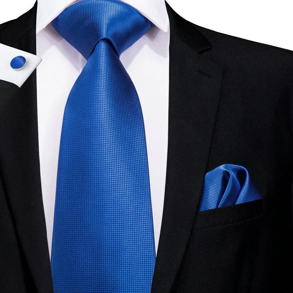 Men's Blue Cufflinks Cufflinks Set with Ties