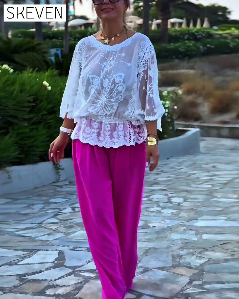 Blouse tendance unie