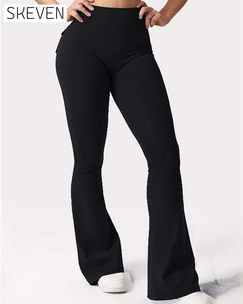 Elastische, schnelltrocknende, ausgestellte Sport-Yogahose