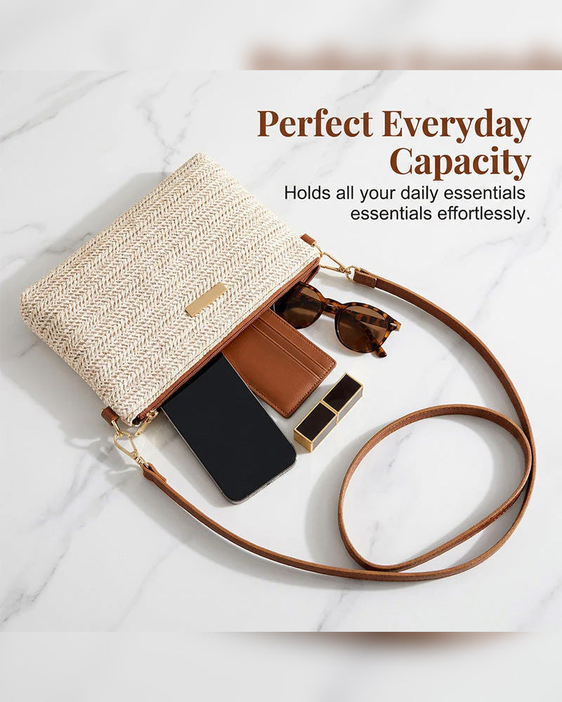 Shoulder Clutch Bag – Lightweight, Versatile, Metallic Accents ✨