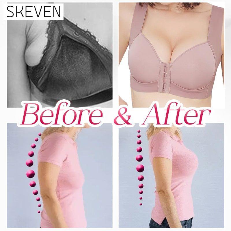 Seamless Front Closure Wire-free Push Up Bra