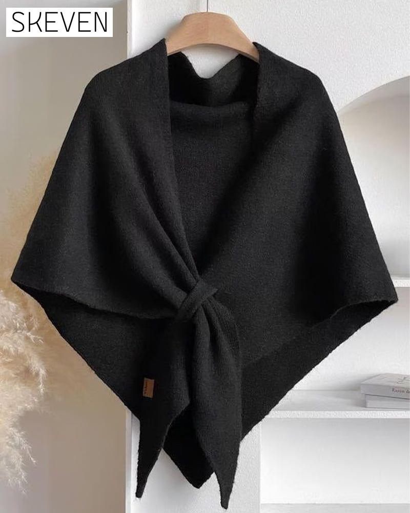 Fashion Solid Triangle Shawl Cloak