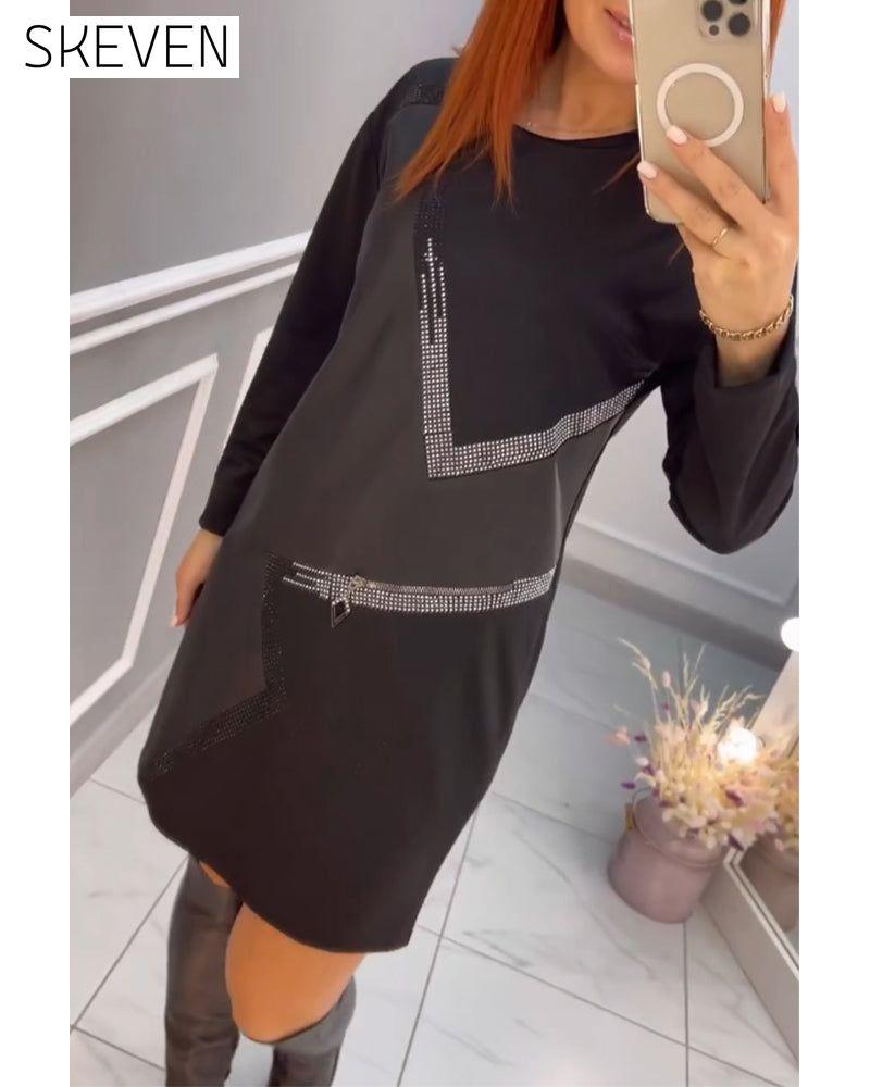 Künstlerisches Farbblockkleid