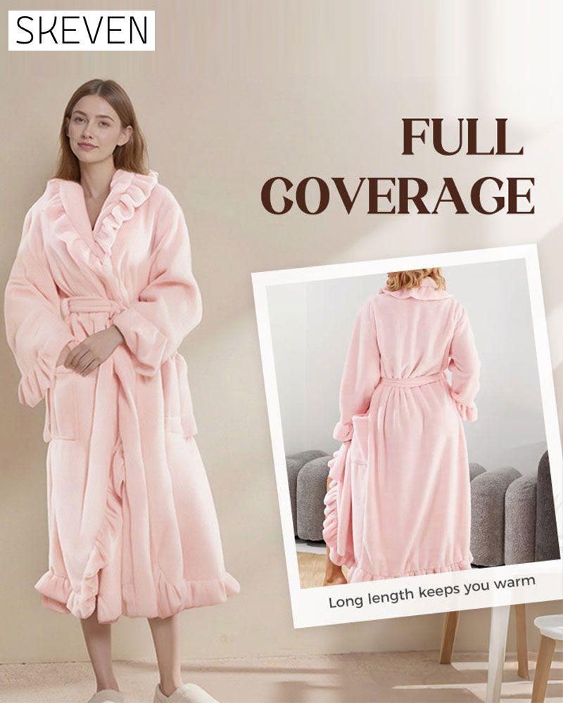🔥✨Soft and supple bathrobe 🧖♀️ – Soft fabric against the skin, cozy warmth after showering