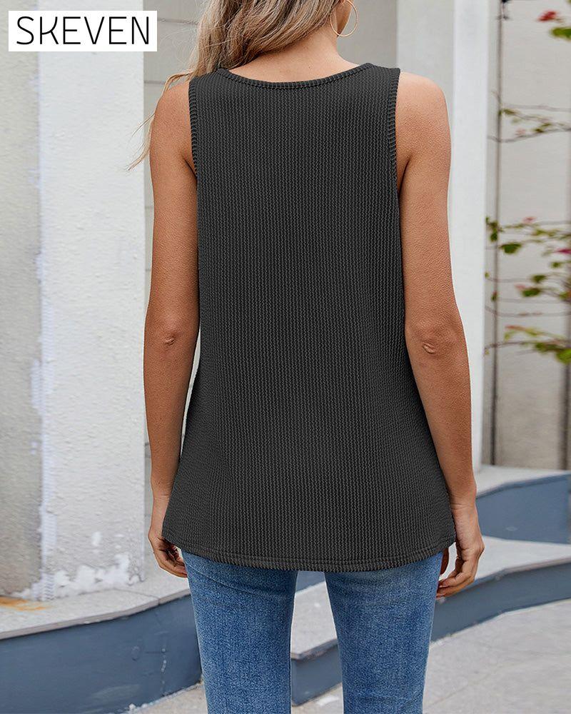 Modisches, einfarbiges Damen-Tanktop