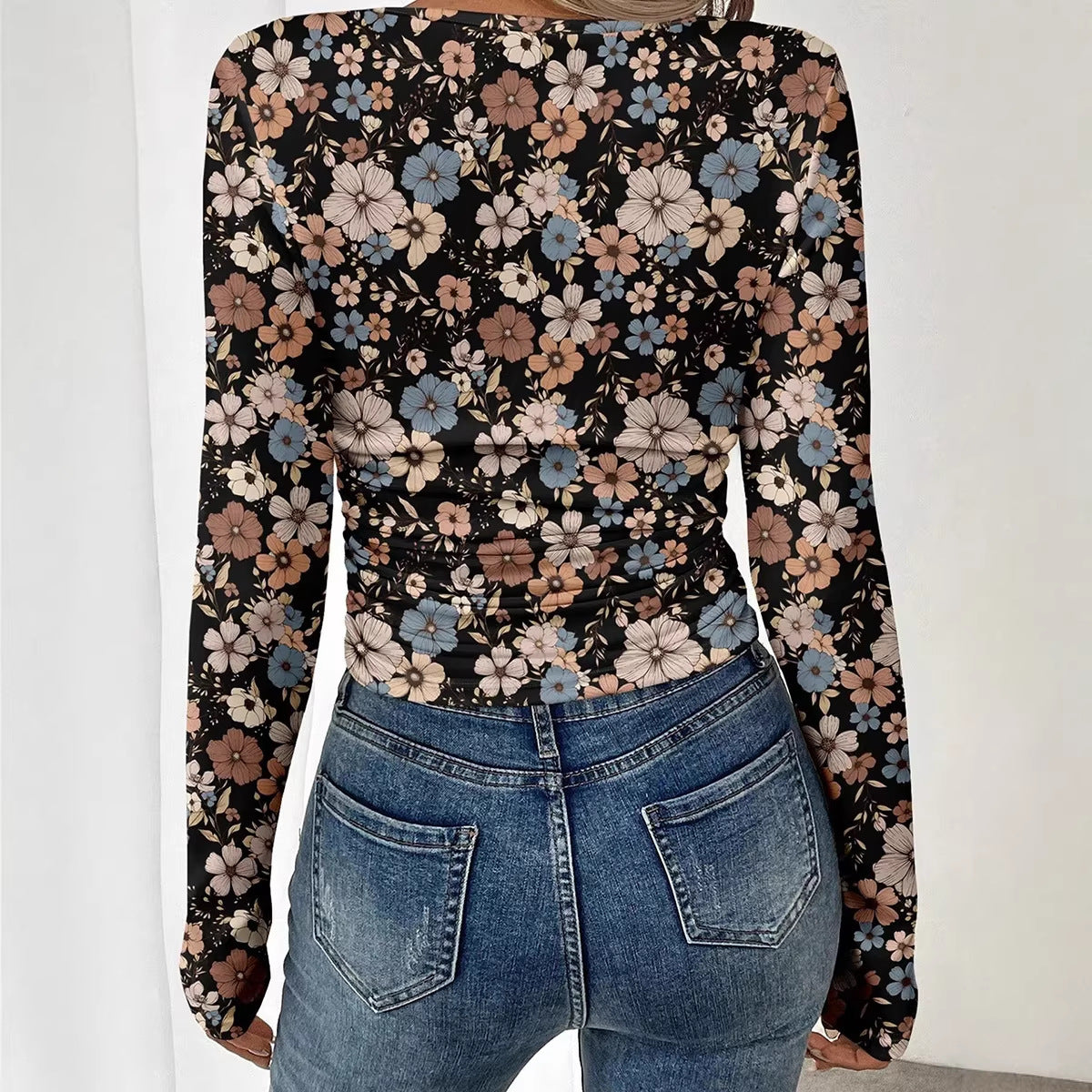 Women's Pullover Crew-Neck Leopard-Print One-Piece Top