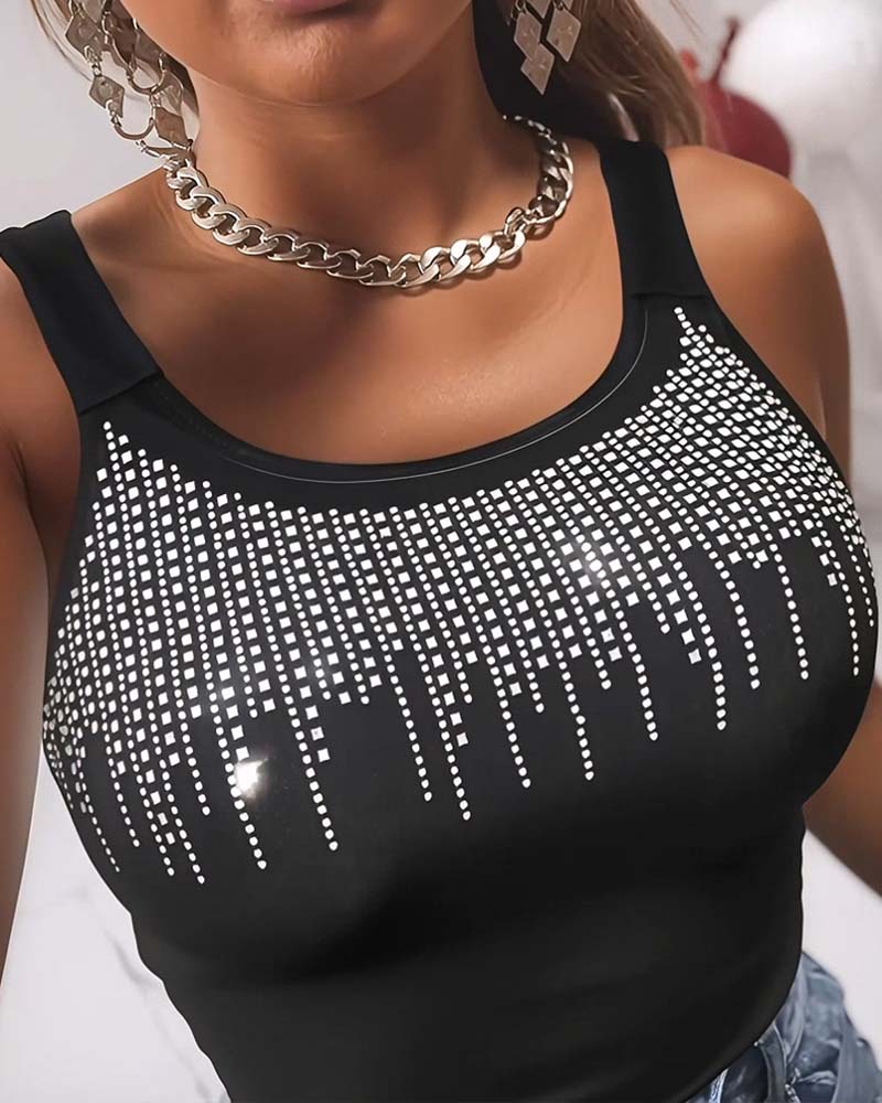 Slim Fit Hot Girl Style Solid Tank Top