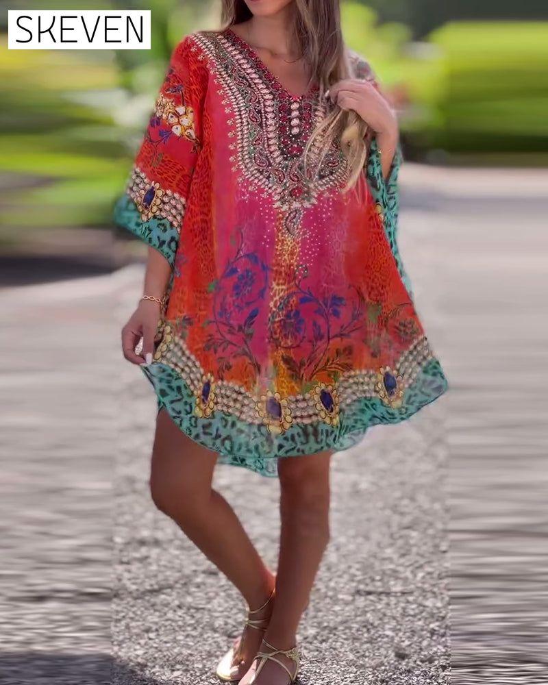 Ethnic Print Blouse