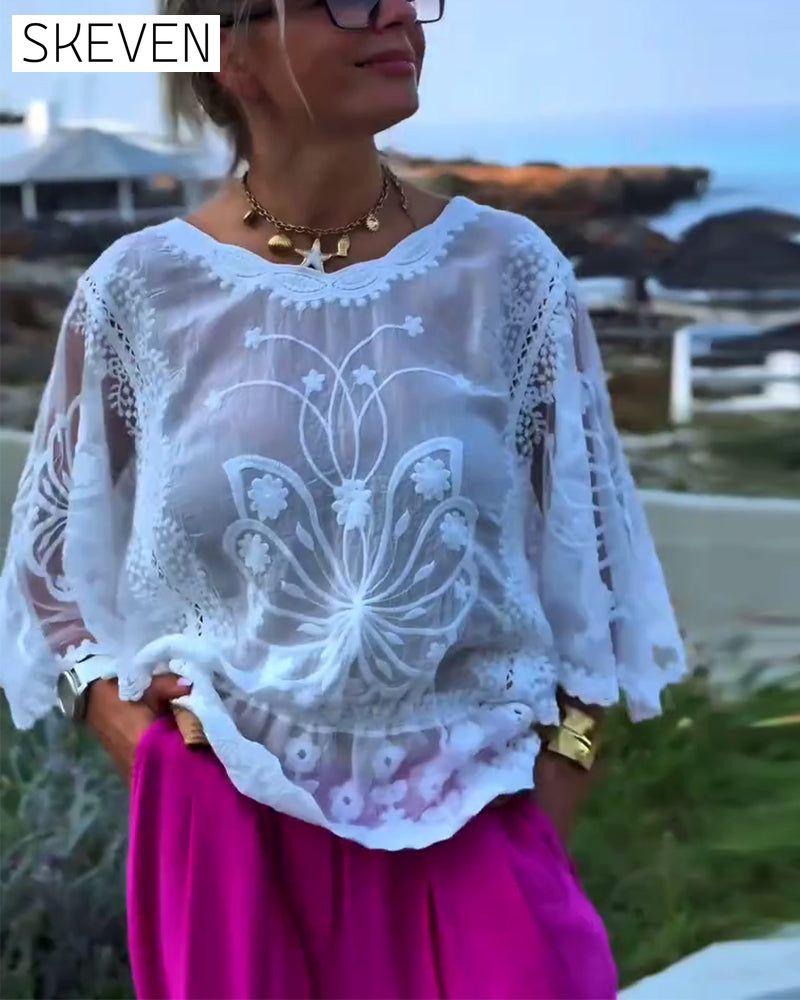 Blouse tendance unie