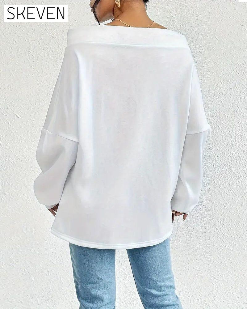 Modisches einfarbiges Sweatshirt