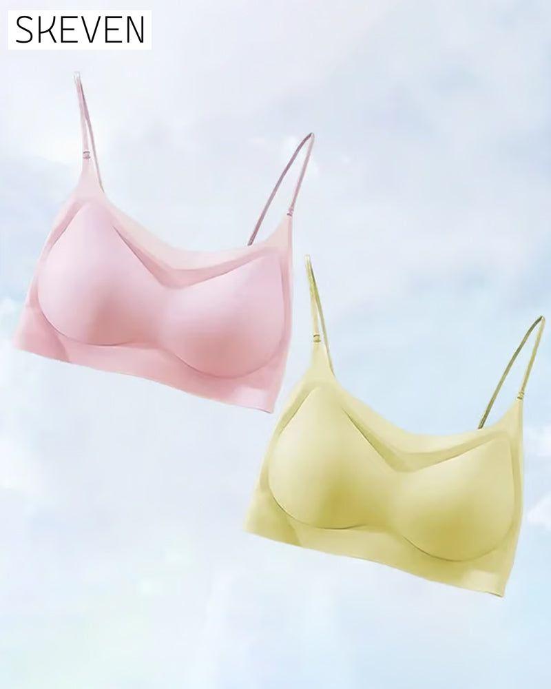 Soutien-gorge ultra-fin, sans coutures, en soie glacée, ultra confortable.