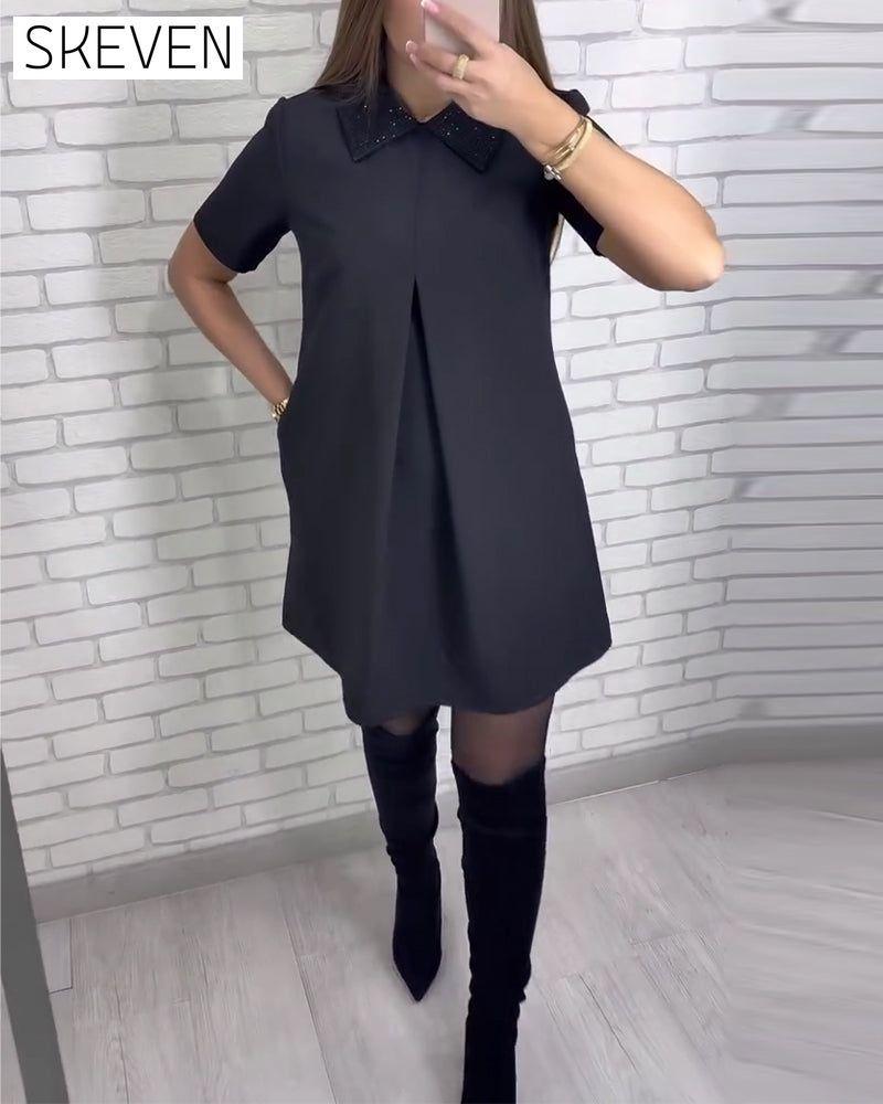 Robe à col Claudine tendance