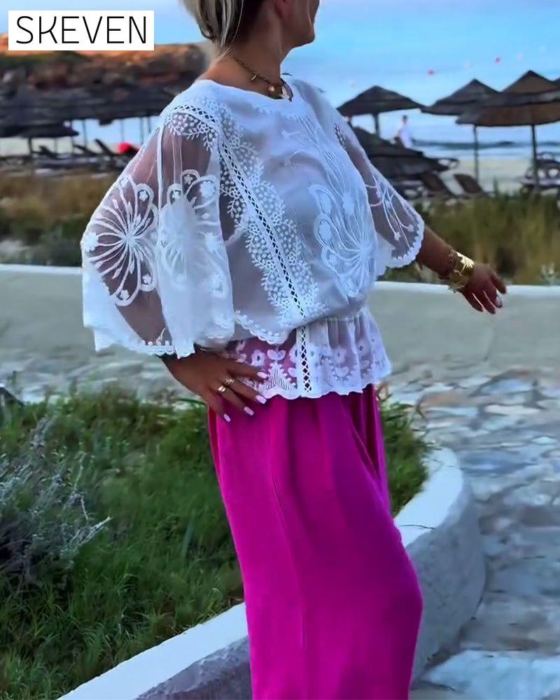 Blouse tendance unie