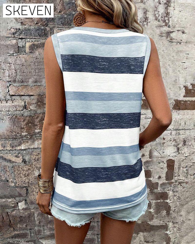 Lässiges Tanktop mit Streifenmuster