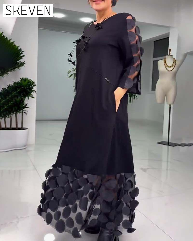 3D-Stickerei-Modekleid