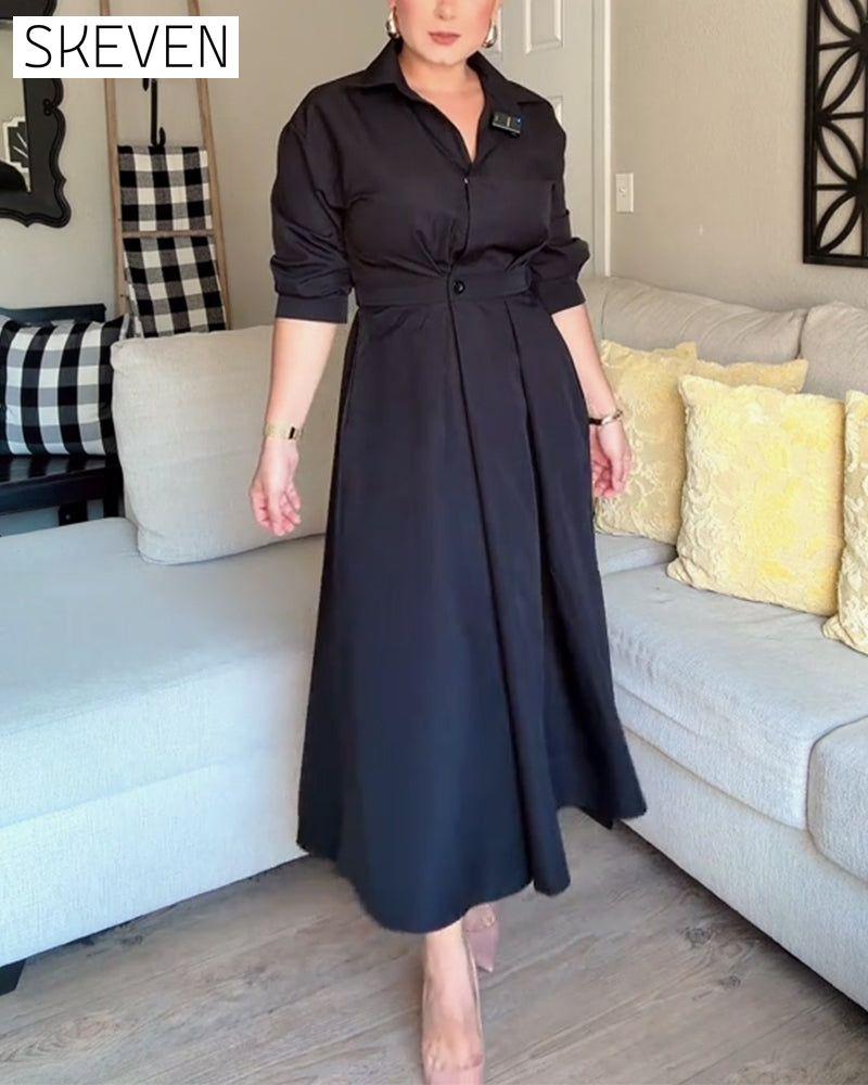 Robe chemise à revers