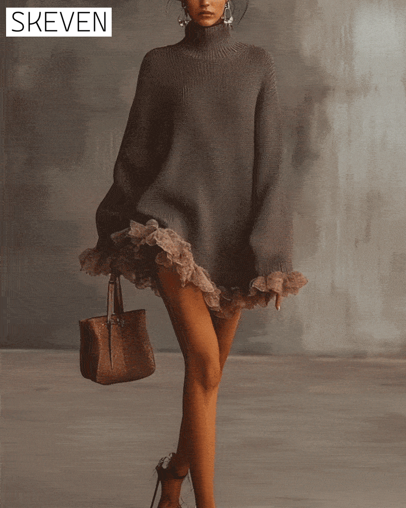 Elegantes Set aus Pullover und Trägerkleid