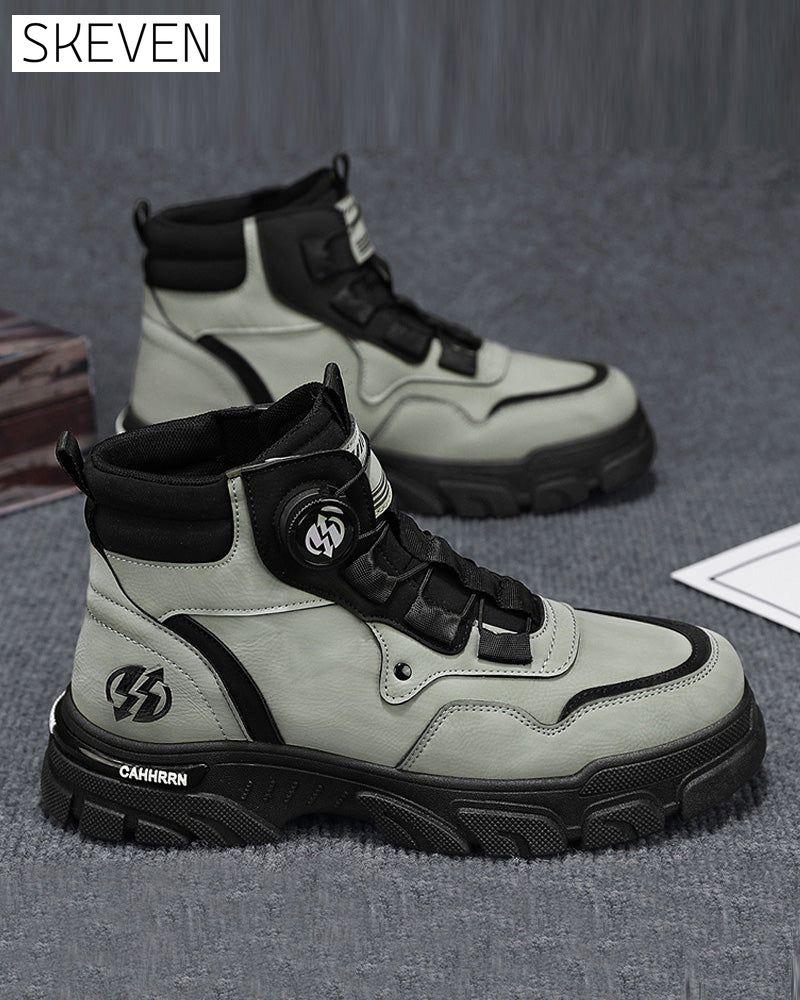 Herren-Arbeitsschuhe mit drehbarem Schnallenverschluss für den Outdoor-Bereich 🔄👞 – Wasserdicht 💦, rutschfest 🚶‍♂️, bequem, atmungsaktiv 🌬️